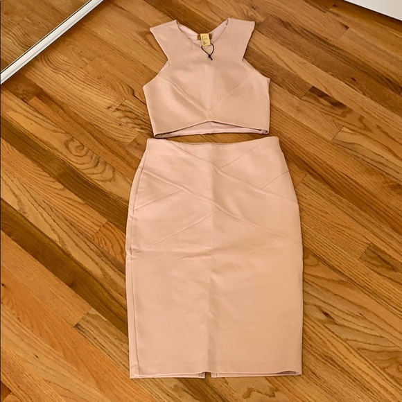 H&M Dresses & Skirts - H&M Gold Coordinate Skirt Set with crop top 4 NWOT